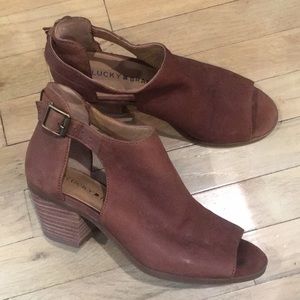 Lucky Brand open toe booties